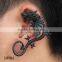 Anti allergy alloy electroplate personalized punk black snake fashion earrings 2015