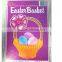 Vintage Easter Die Cut paper HoneycombTable Decoration Easter Bunny Eggs in Basket