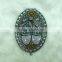 Antique cosmetic pocket mirror/bronze pocket mirror with diamond