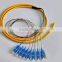 SM 9/125 8 Core 1.5m fiber optic bundle pigtail,sc/fc/st 8 cores fanout pigtal