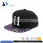 Daijun New Design OEM Hot Sale 100%Cotton Metal Buckle Black Flat Brim Men Custom Printed Hat