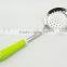 Cooking Gadget Stainless Steel Strainer With Soft Plastic Handle