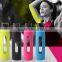 2015 Hot Selling Product Voss Water Glass Bottle Wholesale with Silicone Sleeves Reusable Glass Water Bottle