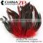 ZPDECOR Wholesale Best Selling Beautiful Dyed Red Chicken Half Bronze Rooster Schlappen Feathers