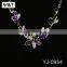 multi strand pearl triangle diamond crystal tear drop pendant necklace