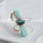 MYLOVE blue gem hair barrette girl vintage hair accessory