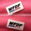 Clean white rubber label for staff clothes