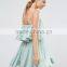 Guangzhou Factory All Types of Ladies Dresses Off shoulder Ruffle Tired Dress Custom
