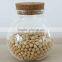 Wholesale 500ml heat resistant handmade glass jars with wood lid 6303