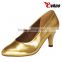 low heel satin and pu material dancing shoes, modern dance shoes high quality