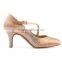 gold elegant women modern shoes cheap price with high quality