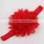 Colorful yarn baby flower elastic headband, adjustable size flower elastic headband