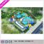 Professional design mobile amusement water park/ frame pool park for sale