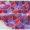 Fashional two colors plaid embroidery african french lace fabric water soluble
