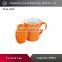 Mug with lid high temperature color glaze mug