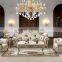 American Classic Style Black Walnut Color Solid Wood Fabric Sectional Sofa/Villa Living Room Sofa (MOQ=1 Set)