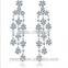 Wholesale Stock Small Order Fashion Women Flower Long Tessels Zircon Earring