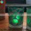 Fluorescent green colored glass votive candle holder,spray printed glass candle jar for home decoration