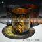 Trees golden recycled glass candle containers wholesale