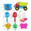 Mini cheap hot wholesale plastic pool toy set&sand toy truck for children