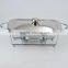 1.5L hotel buffet chafing dish food warmer with glass dish