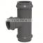 HIGH QUANLITY EXPANDING REDUCING TEE OF PVC GB STANDARD PIPES & FITTINGS FOR WATER SUPPLY
