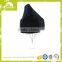 Popular high quality custom leather patch cheap Knit Skull Beanie hat