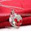 Fashion zircon inlaid pendant necklace