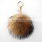 Myfur High Quality Real Raccoon Fur Keychain/Real Raccoon Fur Pom poms/Pom pom Fur Key chain