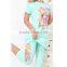 WHOLESALE CUSTOM-MADE S/S TOP+LEGGING CVC PRINTTING DESIGN PAJAMAS FOR WOMEN