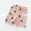 Wholesale pure color polka dots girls casual shorts kids