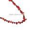 Natural Coral Necklace With Crystal Wholesale