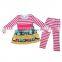 2017 Yawoo wholesale new designs tunic match icing leggings fall clothes kids clothing sets