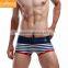 Men's Stripes Soft Comfortable Drawstring Boxer Water Resistant Swim Trunks