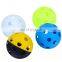 Colorful outdoor plastic hollow ball,indoor Dura cricket pickleball