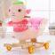music lovely stuffed plush mule baby rocking horse toy