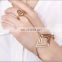 Fashion Simple Square Alloy Chain Bracelet with Ring