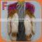 dyed color fashion design no sleeves real knitted raccoon vest