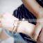 Beaded bracelet geometric openings diamond pendant personality style bracelet