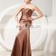 Unique Design Elegant Mermaid Strapless Sleeveless Brown Ruched Lace-up Mother Of The Bride Dress