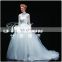 1A175cx 2015 High Collar Lace Palace Wedding Dress/Real Picture Show Bridal Wedding Dress Court Train Europe and America 2105