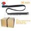 Elastic hook and loop strap with plastic buckle