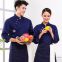Long-sleeved autumn and winter clothing men and women hotel canteen work clothes cake bakers kitchen chef uniforms
