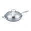 Full screen wok Energy gathering honeycomb frying pan Uncoated stainless steel pot wholesales