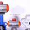 Q614 5F series T or L type electric actuated stainless steel 3 way ball valve