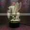 Touch Control 3D LED Night Light Unicorn Shape Table Desk Lamp Xmas Home Decoration