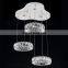 Zhongshan Lighting 5 Rings LED 60W Cristal Chandelier Lights crystal round pendant light for Hotel