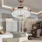 European-style Living Room Fan Lights Restaurant Fashion Crystal LED Ceiling Light