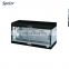 Luxury stainless steel commercial curved glass food display warmer