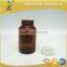 200ml amber glass tablet bottle with white plasitc cap